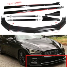 Front Rear Bumper Lip Spoiler Splitter Body Kit Side Skirt For Infiniti Q50 Q6O