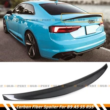 FOR 2018-2024 AUDI A5 S5 RS5 2 DOOR COUPE B9 HIGHKICK CARBON FIBER TRUNK SPOILER