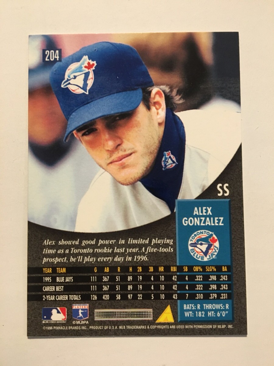 1996 Pinnacle #204 Blue Jays Alex Gonzalez Baseball Card | eBay