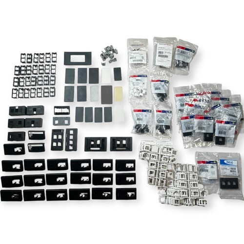 Lot of Networking Furniture Faceplates and Inserts Panduit Leviton Hellerman