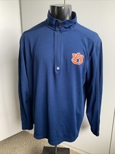 Auburn Tigers men s large blue 1/2 zip pullover shirt Top of the World