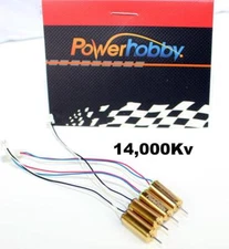 Powerhobby RX0615-14 14000kv FAST UPGRADE Motors CW CCW Blade Inductrix FPV GOLD