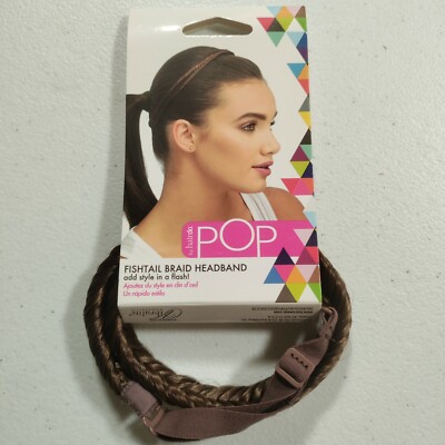 HairUWear Pop Fishtail Braid Headband - R10 Chestnut by Hairdo - 1 Pc - NEW