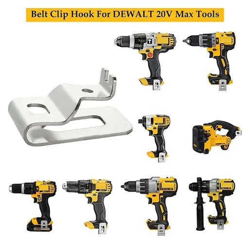 Jeu de 2 crochets à clip courroie pour perceuse-visseuse DeWalt 18V/20V N268241/N169778/DCD980 - Photo 8/9