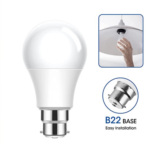 10 Pcs B22 Cap LED Bulb SMD 2835 12W Warm White 2700K Milky Bulbs for In/Outdoor - Picture 5 of 11