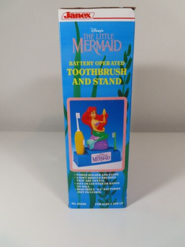 VTG 1991 Disney Little Mermaid Ariel Toothbrush and Stand Janex NEW SEALED - Picture 5 of 6