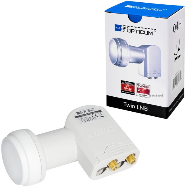 DIGITAL Opticum Twin 2 fach LNB LNC LMB Full HD TV HD+ 3D SKY 4K DVB-S2 1080p