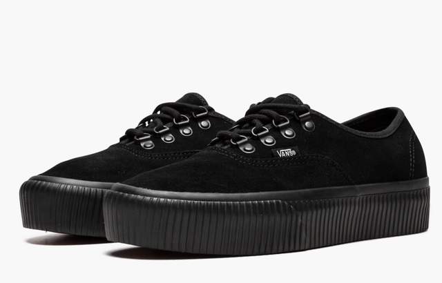 vans platform authentic black