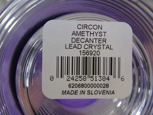 Neu Selten Waterford Circon Amethyst Lila Kristall Karaffe 156920 mit 2 Stopfen - Bild 4 von 4