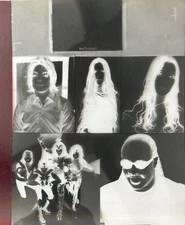 Vintage photo Negative Michael Jackson Stevie Wonder Cher KISS PRODUCTION ART