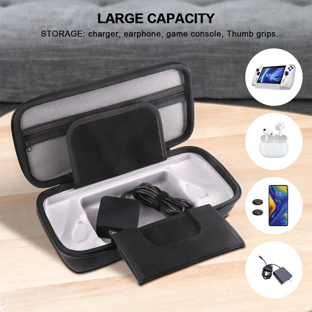 Carrying Case Kit for ASUS ROG Ally Accessories, Portable Hard