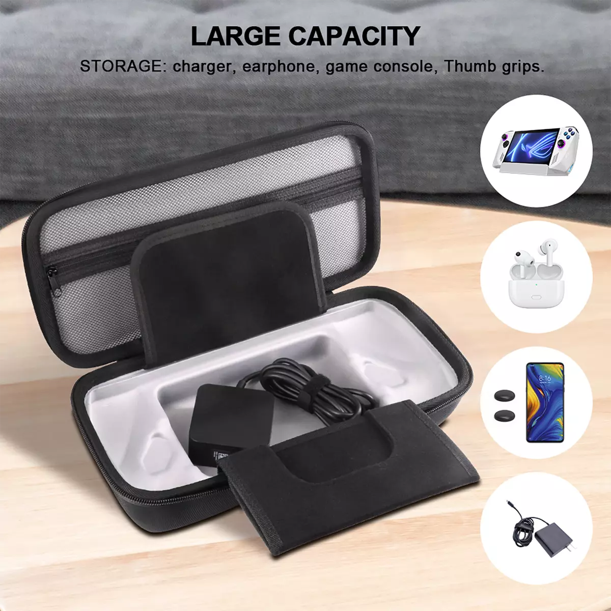 Portable Carrying Case Travel Protective Cover Storage Bag for Asus ROG Ally