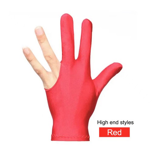 Three Fingers Full-Finger Snooker Pool Cue Billiard Glove For Left Hand Lycra - Picture 3 of 15
