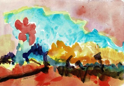 Free Shipping in US-Art Original Painting Abstract ''Everything Changed'' 7x5''JW