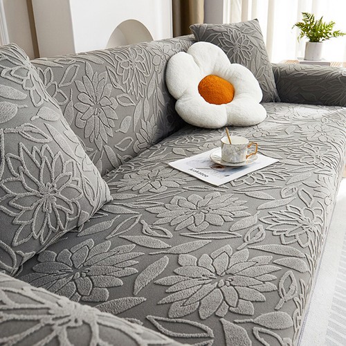 Fleece Jacquard Sofa Cover 1~4 Seater Slipcover Couch Protector All Inclusive - Picture 33 of 42
