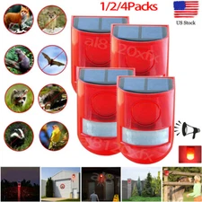 1/2/4PC Solar Alarm LED Light Solar Strobe Light Wireless Motion Sensor Detector