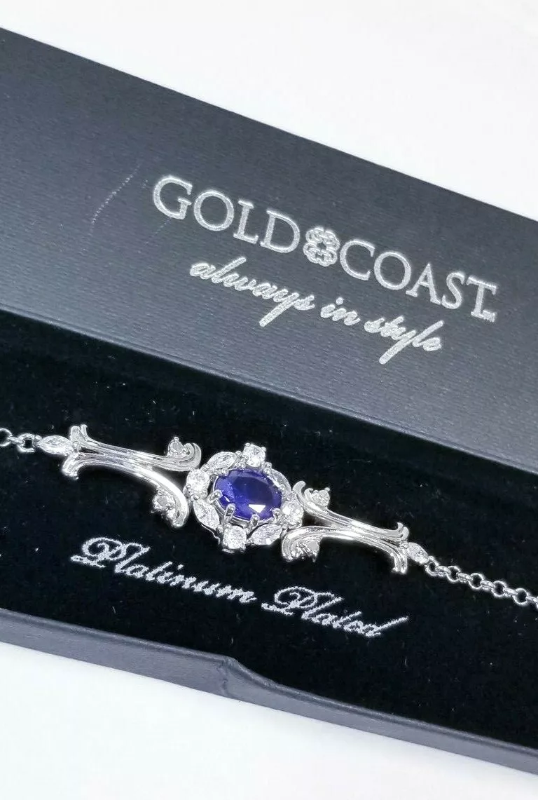 Blue stone hotsell bracelet gold