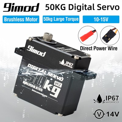 Wasserdichter 50KG 14V HV Brushless Digital Servo für 1/10 RC Auto Boot Roboter