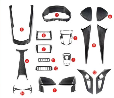 For Lamborghini Aventador LP700 720 740 750 SVJ Dry Carbon Fiber Interior Parts