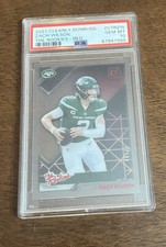 2021 zach wilson clearly donruss rookies red rc /49 psa 10 pop is 1!