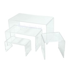 Acrylic Display Riser Plinth Stand 3mm in Clear - 4 Sizes Shop Display (G131-4)