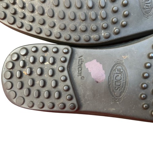 Tods Gommino Marrón Gamuza Cuero Conducción Penny Mocasín Zapatos Para Mujer 40.5 EE. UU. 10.5 - Imagen 17 de 18