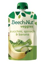 Beech Nut Veggie Blend Baby Food Pouches Zucchini Spinach Banana 12 Count
