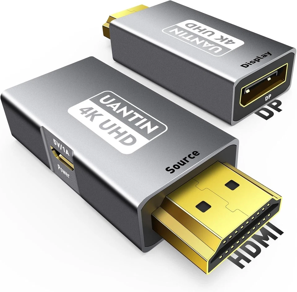 HDMI to DisplayPort Converter - 4K 60Hz, Plug and Play for Gaming and More - Image 3 of 4
