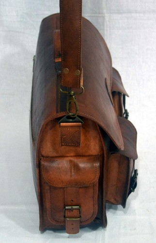 Sac Mallette En Cuir Véritable Pour Ordinateur Portable - Style Vintage, Fait Main - Neuf