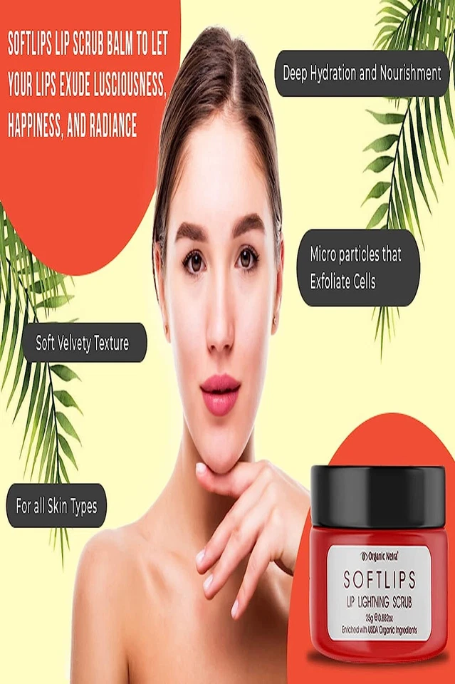 Органический скраб для губ Netra SOFTLIPS для осветления и осветления темных губ -25 г - Изображение 2 из 4