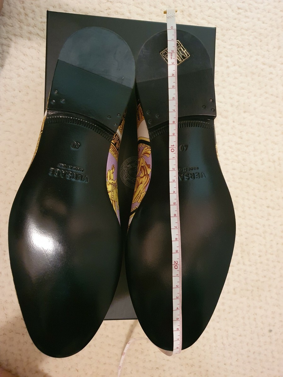 Versace ワインストッパー　箱付き RARE NEW VERSACE LEATHER SHOES SLIPPERS LOAFERS 40 GREEK