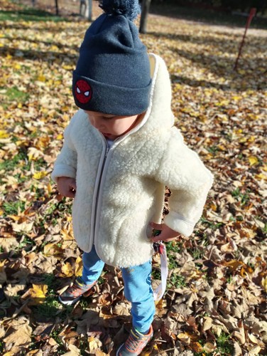Giacca bambino MERINO lana vergine 100% lana di pecora - Foto 4 di 12
