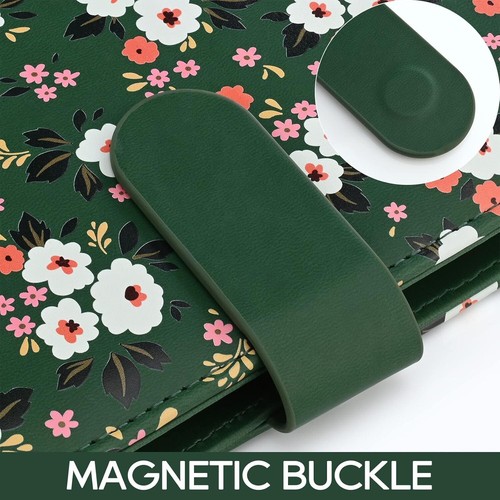 Floral Personal Organiser, A5 PU Leather Binder Journal, Refillable A5 Notebook - Picture 9 of 11