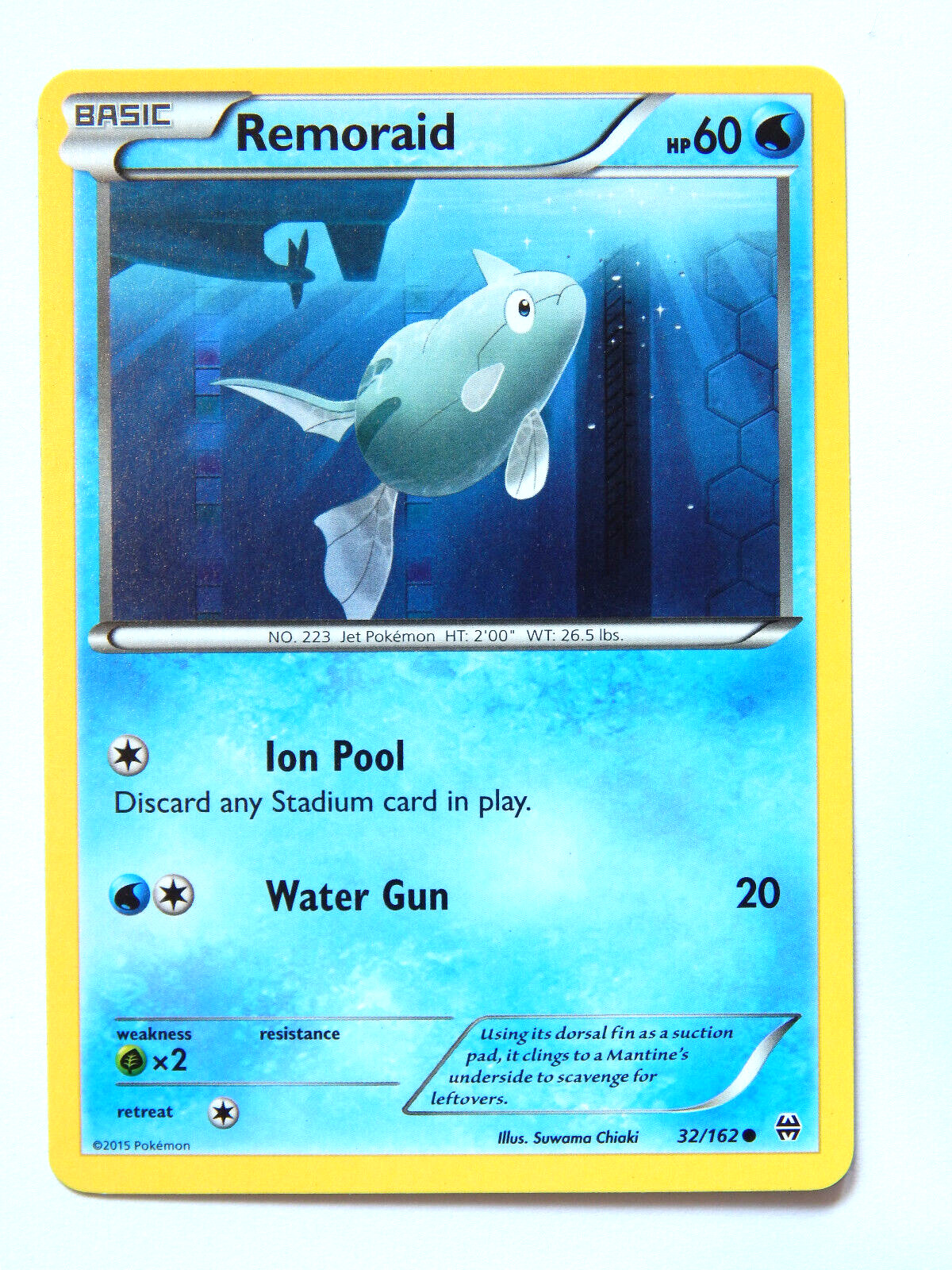 Remoraid 32/162 (NM, Pokemon Card, XY BREAKthrough, 2015, Water, Common)