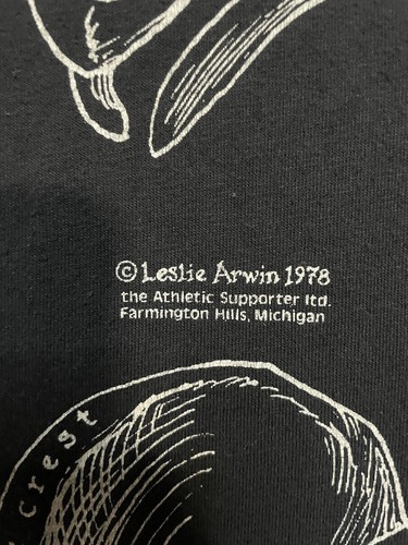 Camicia Leslie Arwin vintage 1978 uomo XL nera ossa scheletro stampa all over - Foto 2 di 8