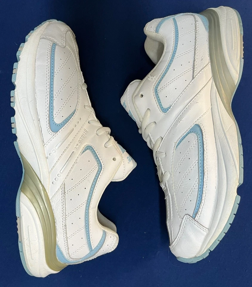 Prince XT3100 Womens Tennis Sneakers Court Shoes US 11 UK 9 Leather White & Blue - Image 2 of 4
