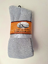 Lumberman's Winter Sock Red Gray Over Calf Pair Size 10-13 NEW
