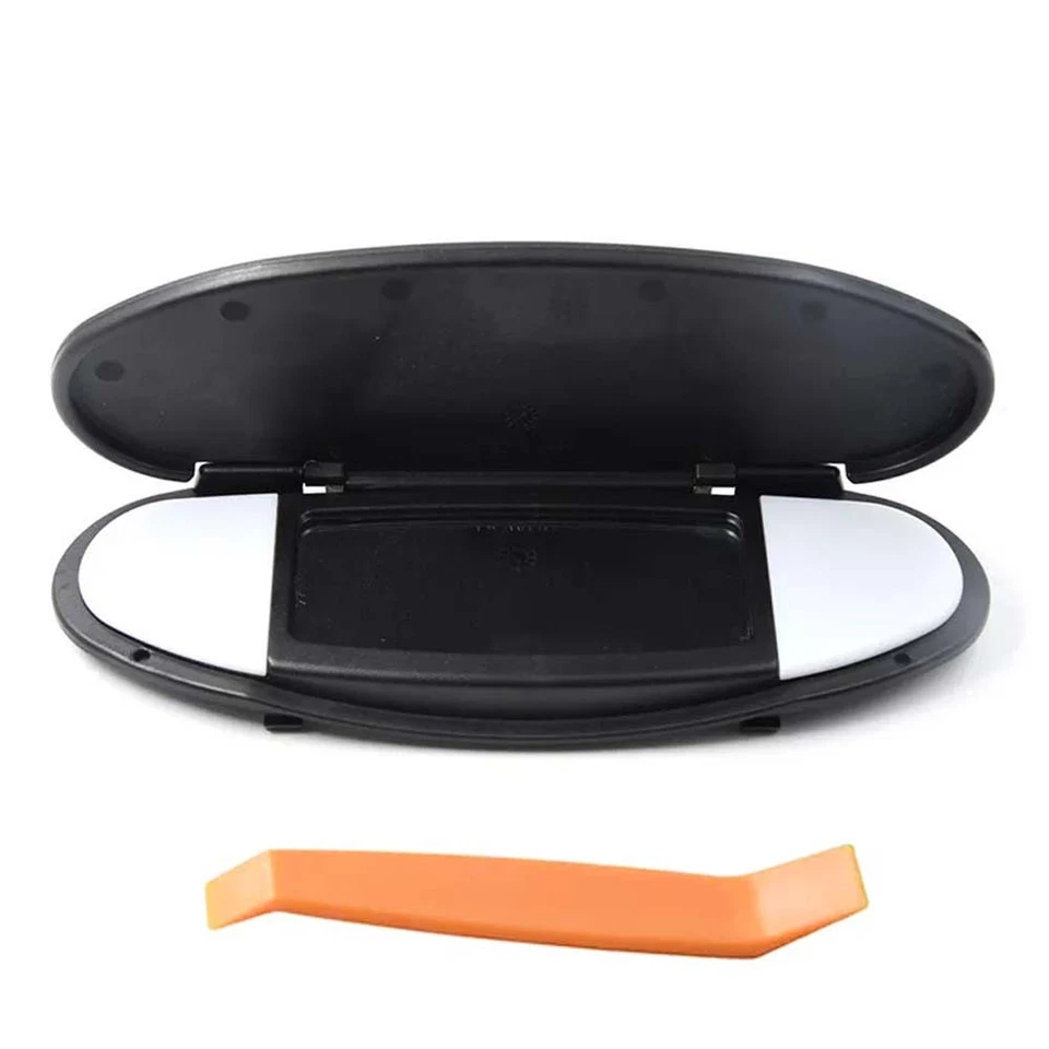 Black Sun Visor Vanity Mirror Cover for BMW for Mini Cooper R55 R58 R60 07-2014. Foto 4 de 4
