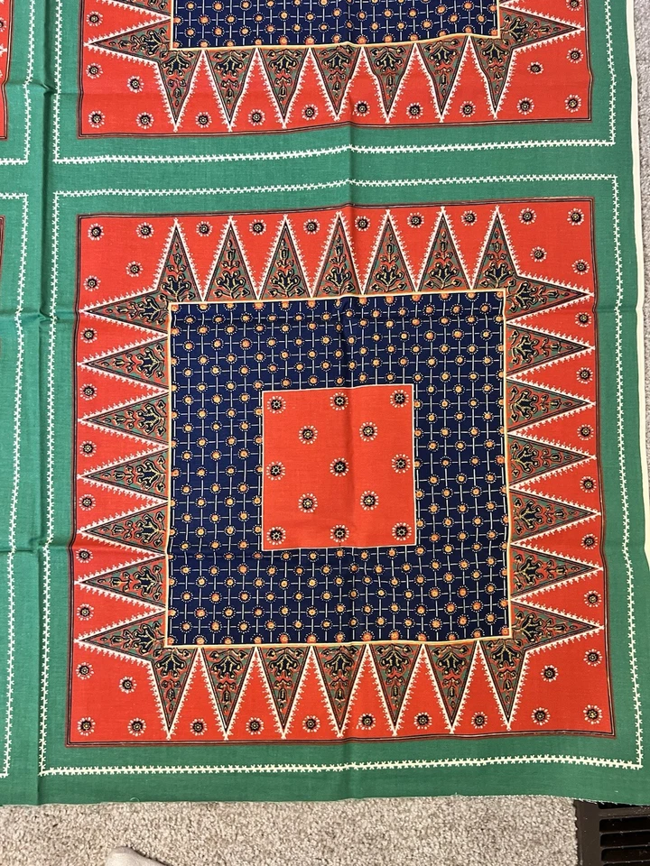 6 Vtg Country Christmas Holiday Cotton Fabric Panels Sewing Craft- Patter Rights - Image 4 of 4