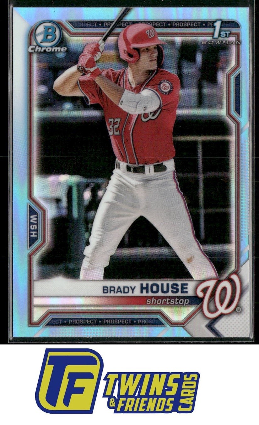 2021 Bowman Draft #BDC-186 Brady House Chrome Sky Blue Refractor