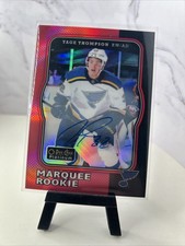 2017-18 O-Pee-Chee Platinum Retro Rainbow Red Tage Thompson #R-82 Rookie Auto RC