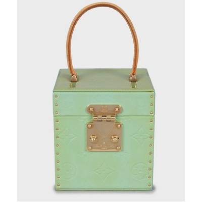 Louis Vuitton Bleecker Box Green Monogram Vernis Handbag