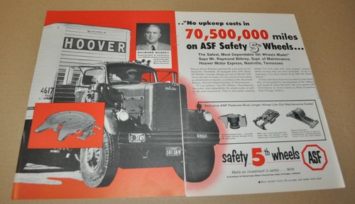 1964 White Truck Ad ASF Hoover Motor Express Eaton Axles TropicAire McGraw