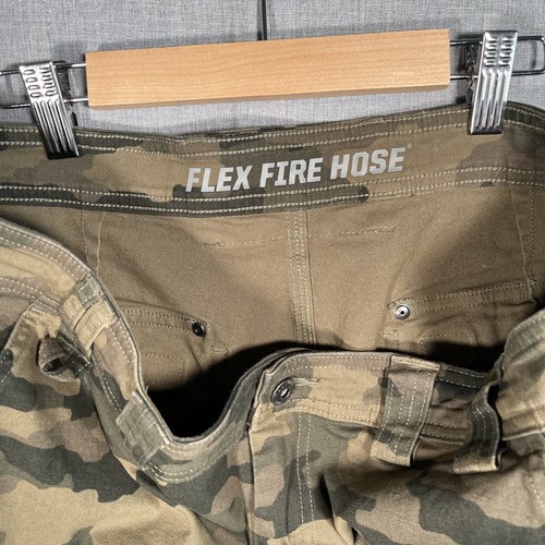 Mens size 38 Duluth Trading Flex Fire Hose Cargo Shorts Green Camo Relaxed Fit - Picture 10 of 16