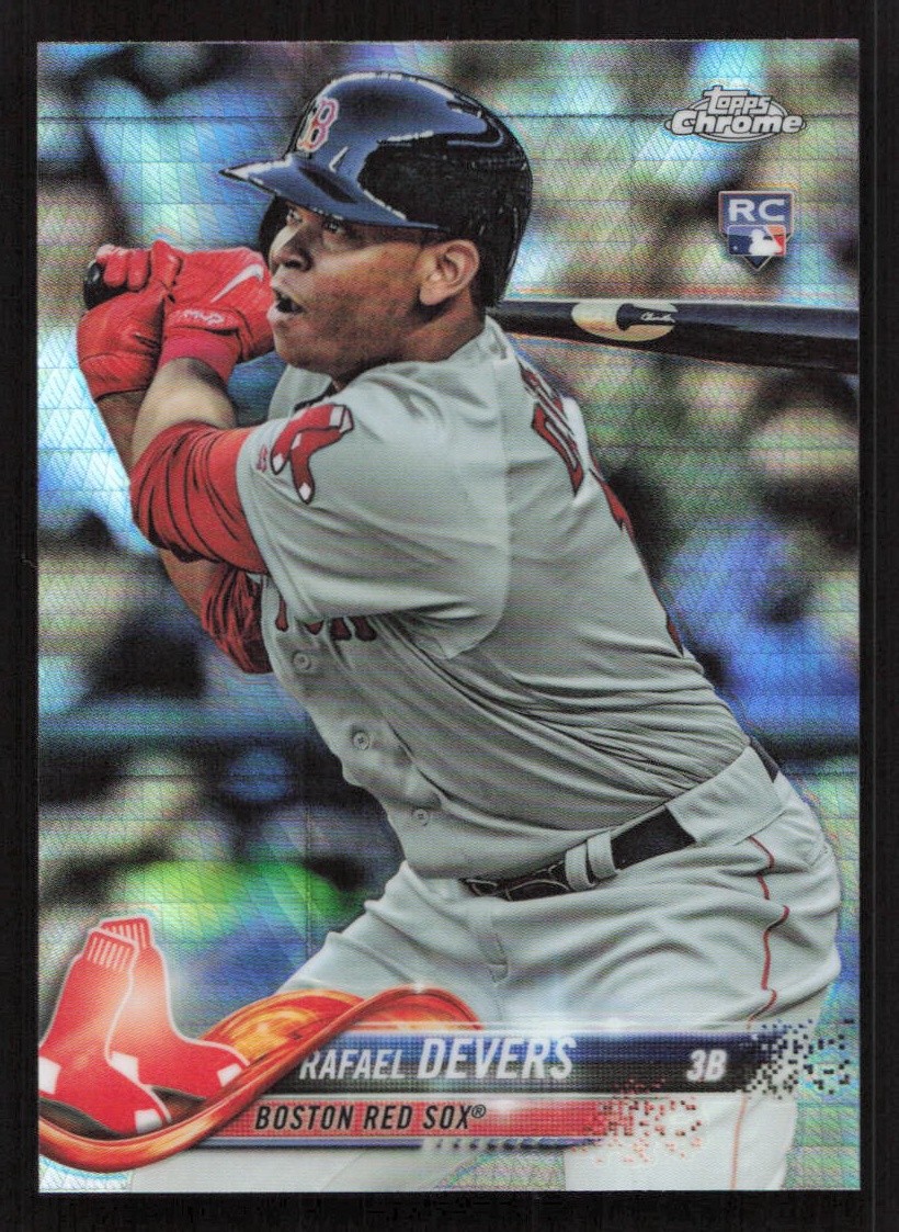 2018 Topps Chrome Rafael Devers Prism Refractor RC Rookie #25 Card