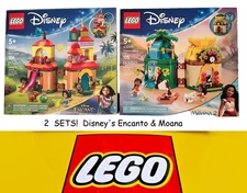 2 LEGO sets!  43260, 42361  Disney Encanto Mini House & Moana's Island Fun  NEW!