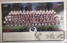 Official 1997 Super Bowl Champion Denver Broncos Promo Team Photo Six Signatures