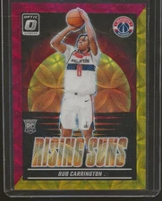 2024-25 Donruss Optic #3 Bub Carrington Rising Suns Red and Gold Int. /99