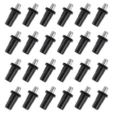 24 Pcs 7.5mm Cabinet Door Spring Repair Pins Door Panel Connector Black