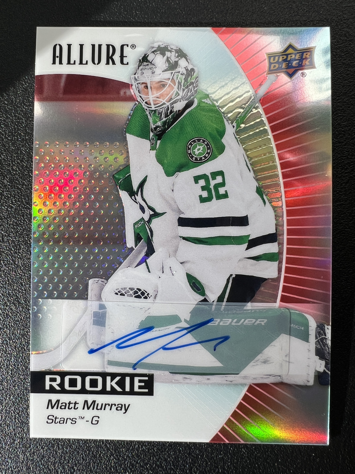 Matt Murray 2023-24 Upper Deck Allure #127 Red Rainbow Auto Rookie